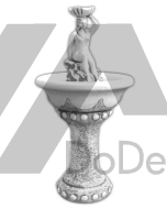 Betón fontána so sochou ženy