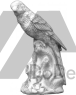 Figurka dekoracyjna - papuga z betonu