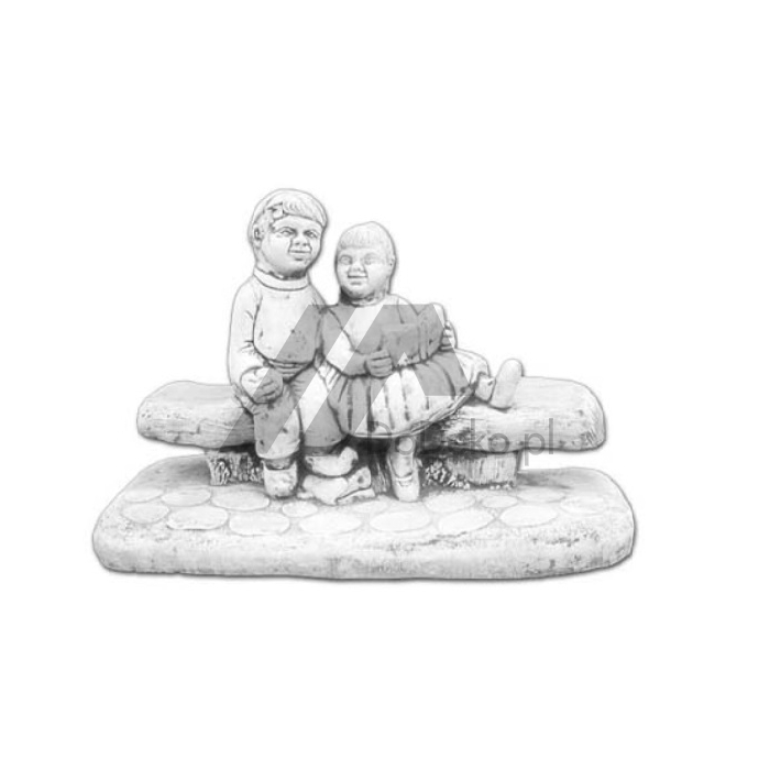 Dekoratívne sochárstvo - deti na lavičke