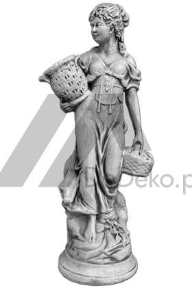 Klasyczne posągi kobiet z białego betonu